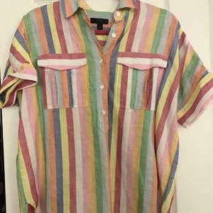 EUC JCREW striped shirt